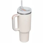 Termokrūze ar salmiņu Stanley The Quencher H2.O FlowState Tumbler 1.18l Light Pink